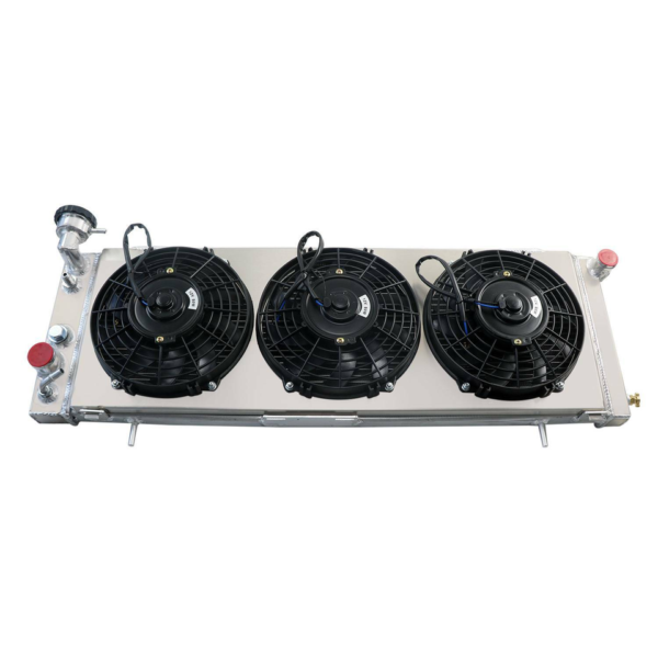 Radiador 3 Lineas Con Ventiladores Jeep Cherokee XJ, Comanche 2.5L 4.0L - Imagen 2